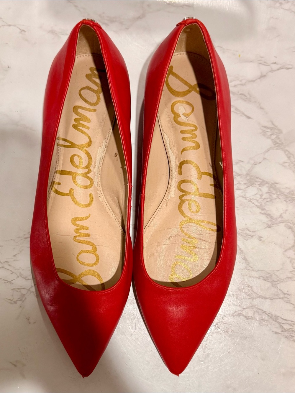 Sam Edelman Red Pointed Toe Heels